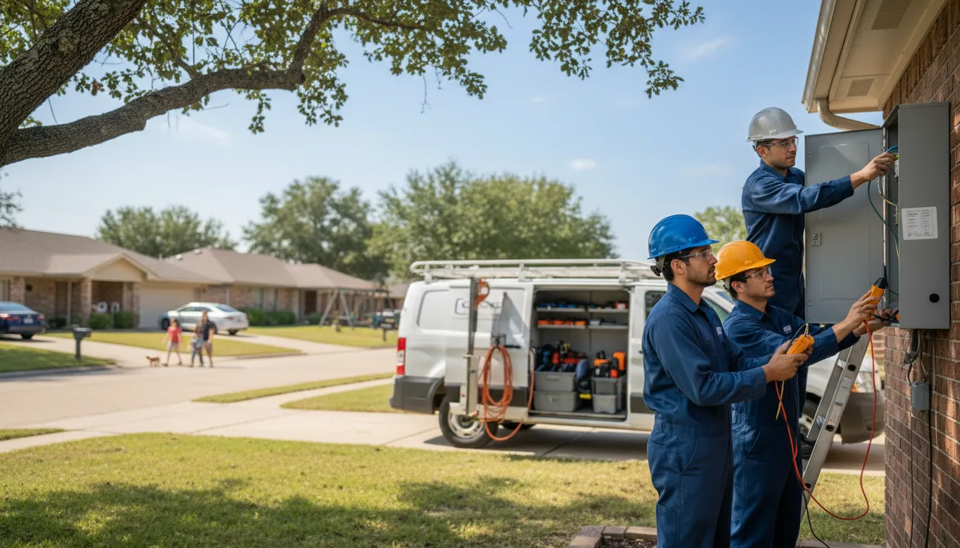 Certified electrician providing emergency electrical services in Ellabell, GA